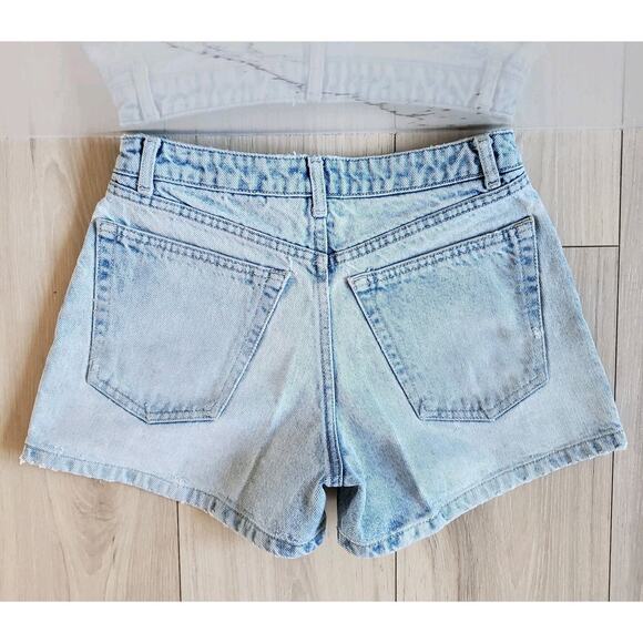 VTG Paris Blues Shorts Womens 5 Denim Point Blank Rock Jean Cut Off Daisy Dukes - Picture 2 of 7